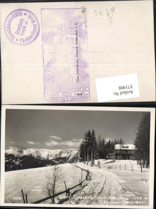 371908,Speckbacherhütte auf d. Kreuzberg b. Breitenstein Bergkulisse Winterbild