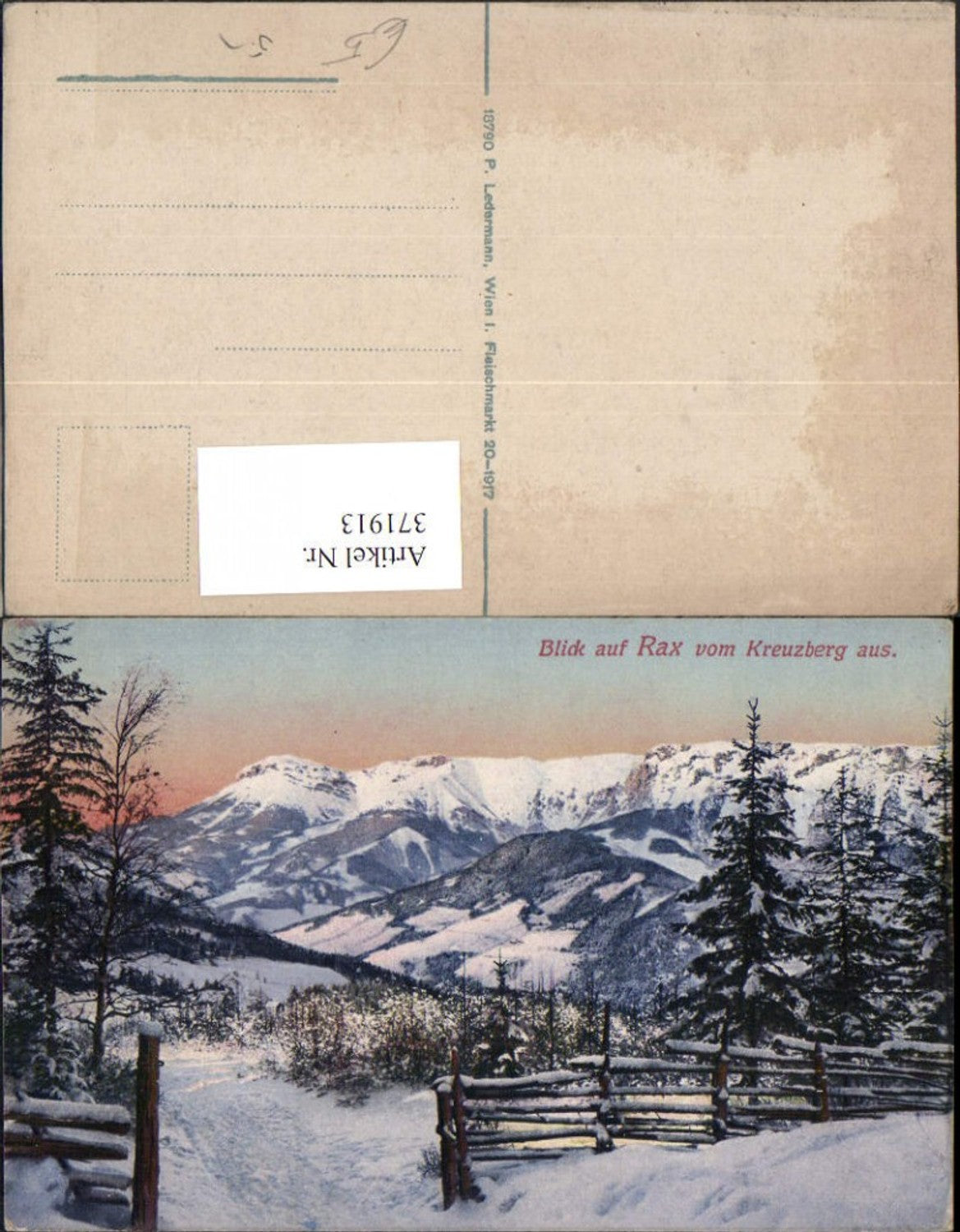 371913,Blick auf Rax vom Kreuzberg b. Breitenstein Bergkulisse Winterbild