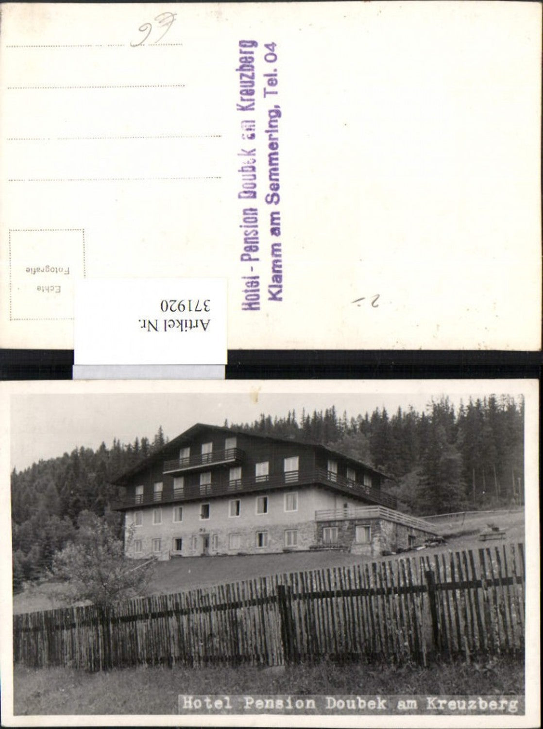 371920,Hotel Pension Doubek am Kreuzberg b. Breitenstein