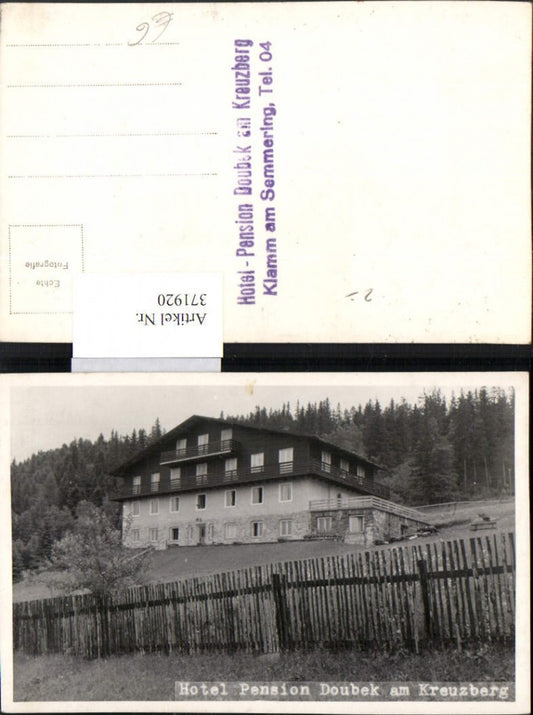 371920,Hotel Pension Doubek am Kreuzberg b. Breitenstein