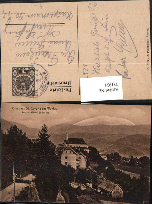 371931,St. Corona am Wechsel Teilansicht Bergkulisse