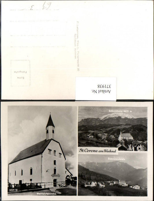 371938,St. Corona am Wechsel Totale Wallfahrtskirche Kirche Mehrbildkarte