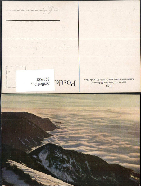 371958,Rax Nebelmeer b. Reichenau Schwarzau Hirschwang