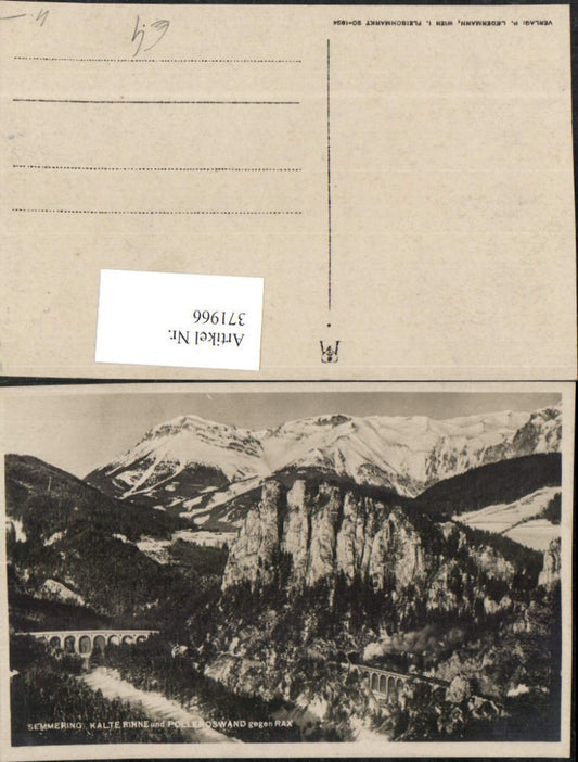 371966,Semmering Kalte Rinne Viadukt u. Polleroswand geg. Rax Bergkulisse