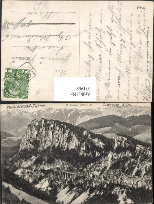 371968,Semmering Polleroswand-Tunnel geg. Raxalpe Bergkulisse