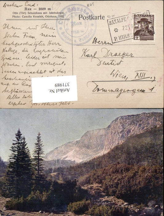 371989,Raxplateau Blick geg. Lechnermauern b. Reichenau Bergkulisse