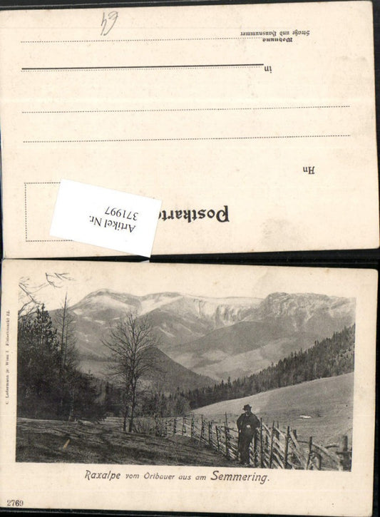 371997,Raxalpe vom Ortbauer aus am Semmering Bergkulisse