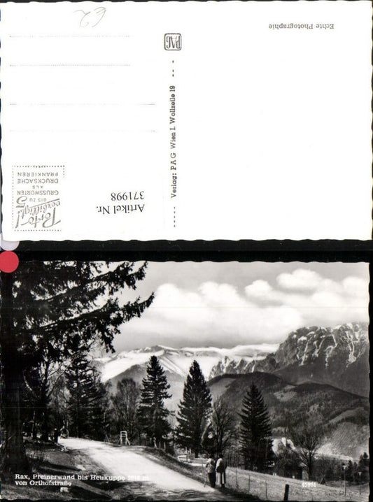371998,Rax Preinerwand bis Heukuppe vom Orthofstraße b. Semmering Bergkulisse