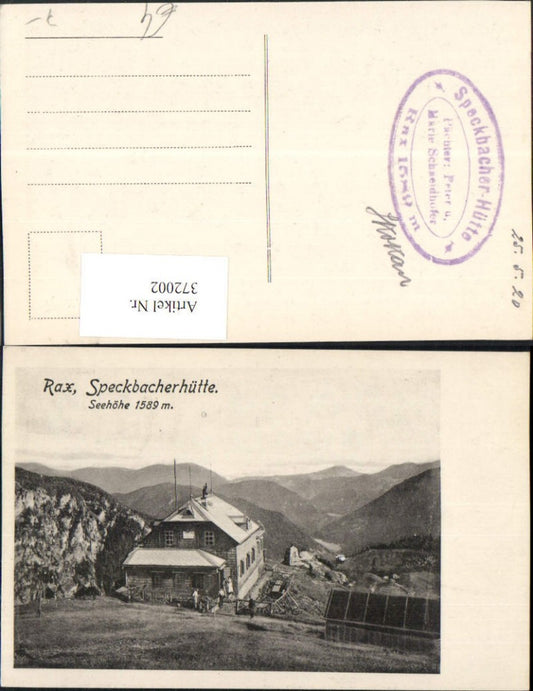 372002,Rax Speckbacherhütte Berghütte b. Breitenstein Bergkulisse