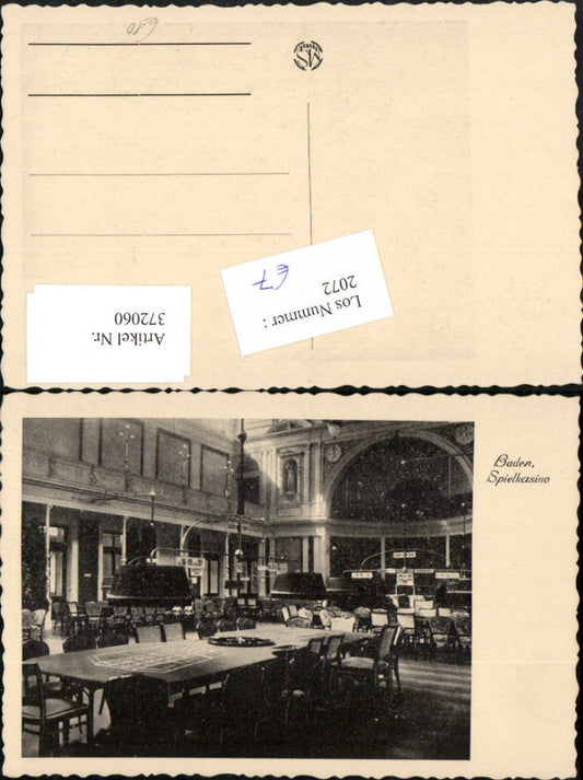 372060,Baden Spielkasino Innenansicht Roulette