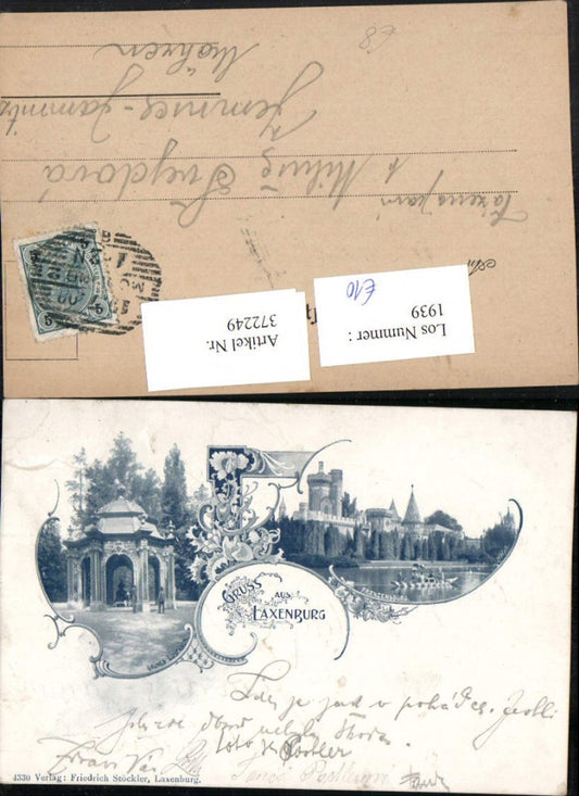 372249,Litho Gruß aus Laxenburg Franzensburg Burg Grünes Lusthaus Mehrbildkarte