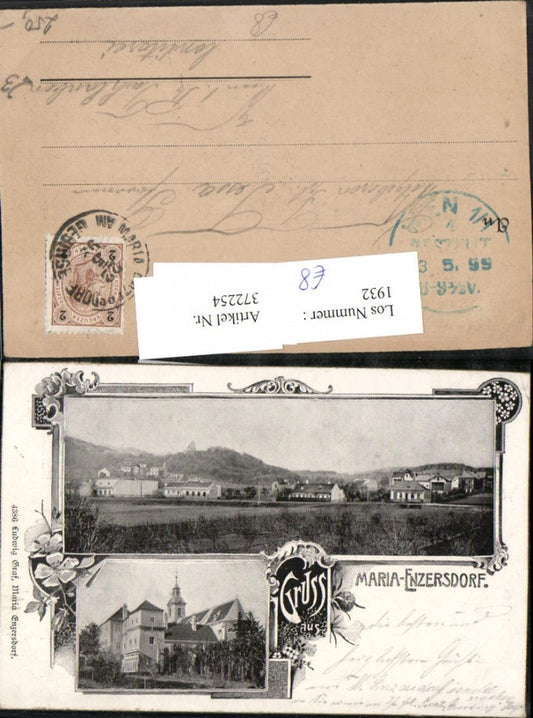 372254,Litho Gruß aus Maria Enzersdorf Teilansicht Kirche Mehrbildkarte