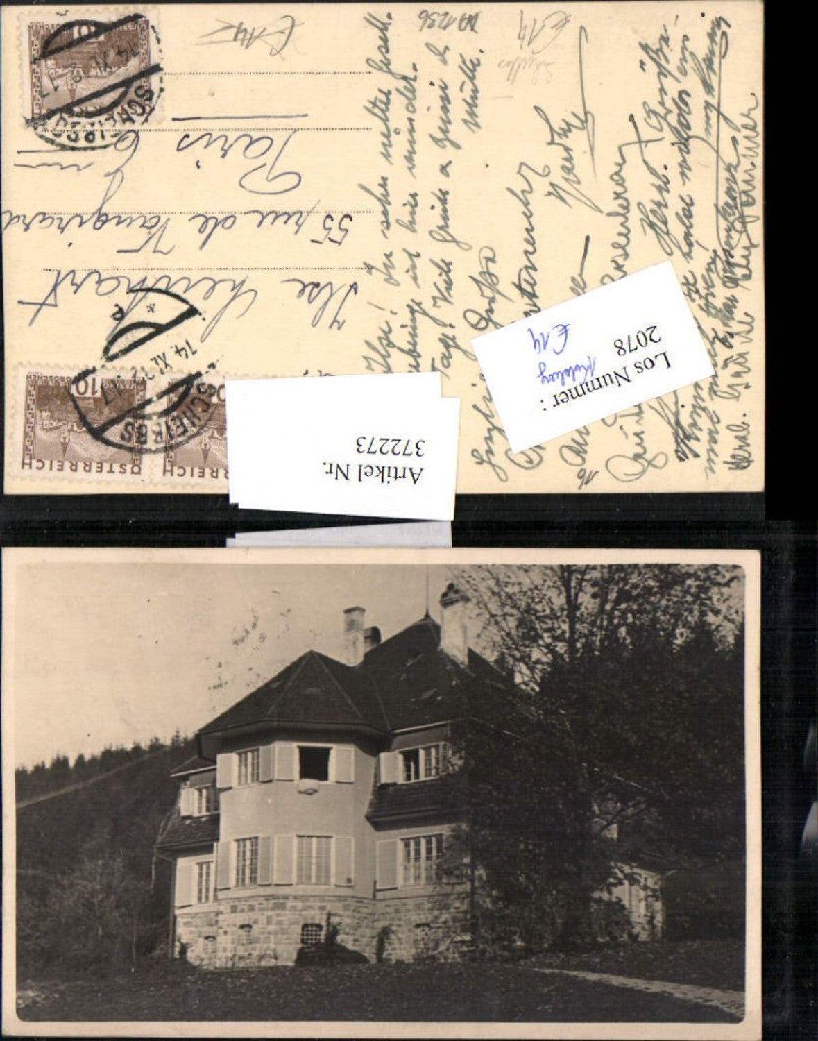 372273,Foto AK Scheibbs Villa am Ortsrand