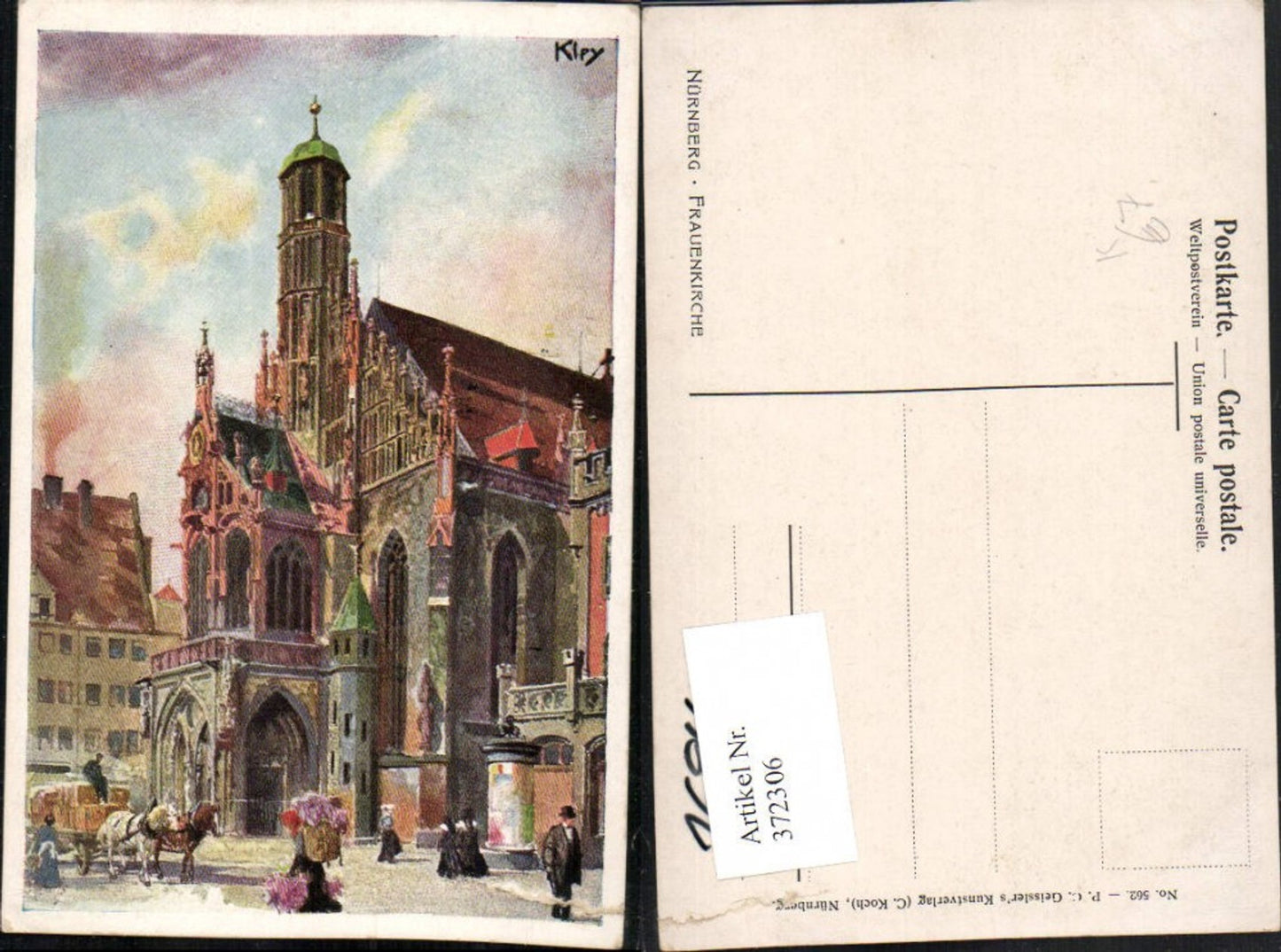 372306,Künstler AK Heinrich Kley Nürnberg Frauenkirche Kirche
