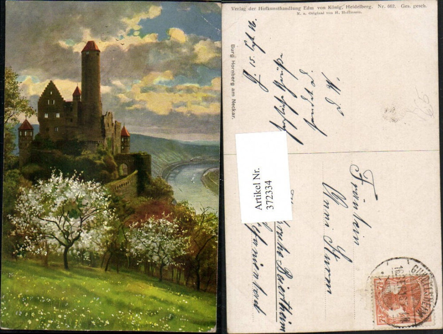 372334,Künstler AK Heinrich Hoffmann Burg Hornberg am Neckar pub Edmund v. König 662