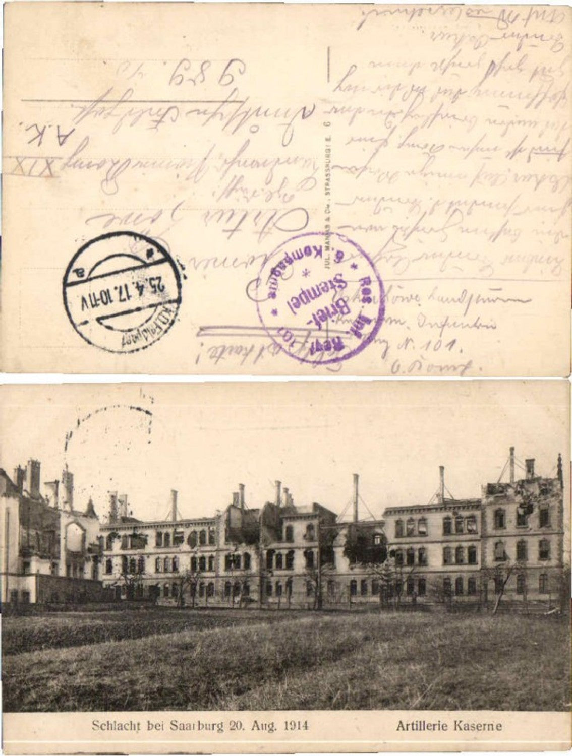 71317,Schlacht bei Saaburg Artillerie Kaserne 1914