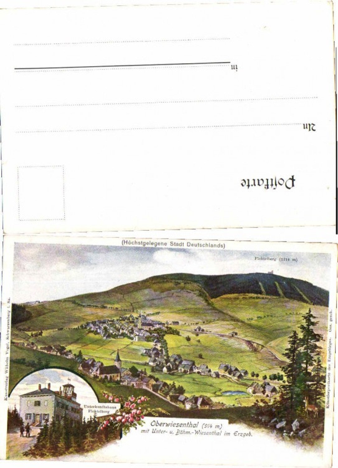 71337,Litho Oberwiesenthal Erzgebirge Fichtelberg 1900