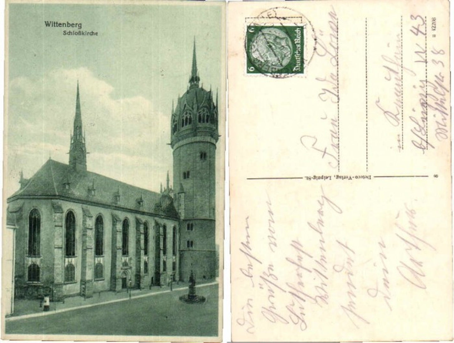 71354,Wittenberg Schlosskirche 1940