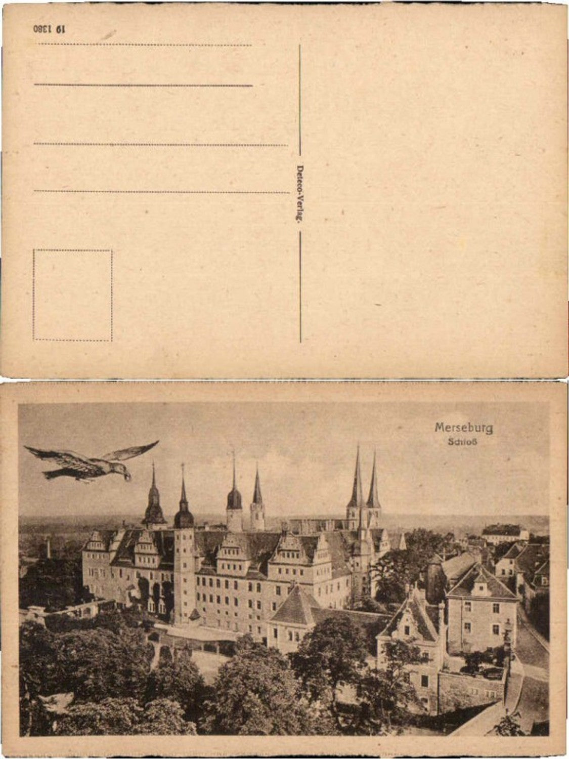 71498,Merseburg Schloss mit Vogel