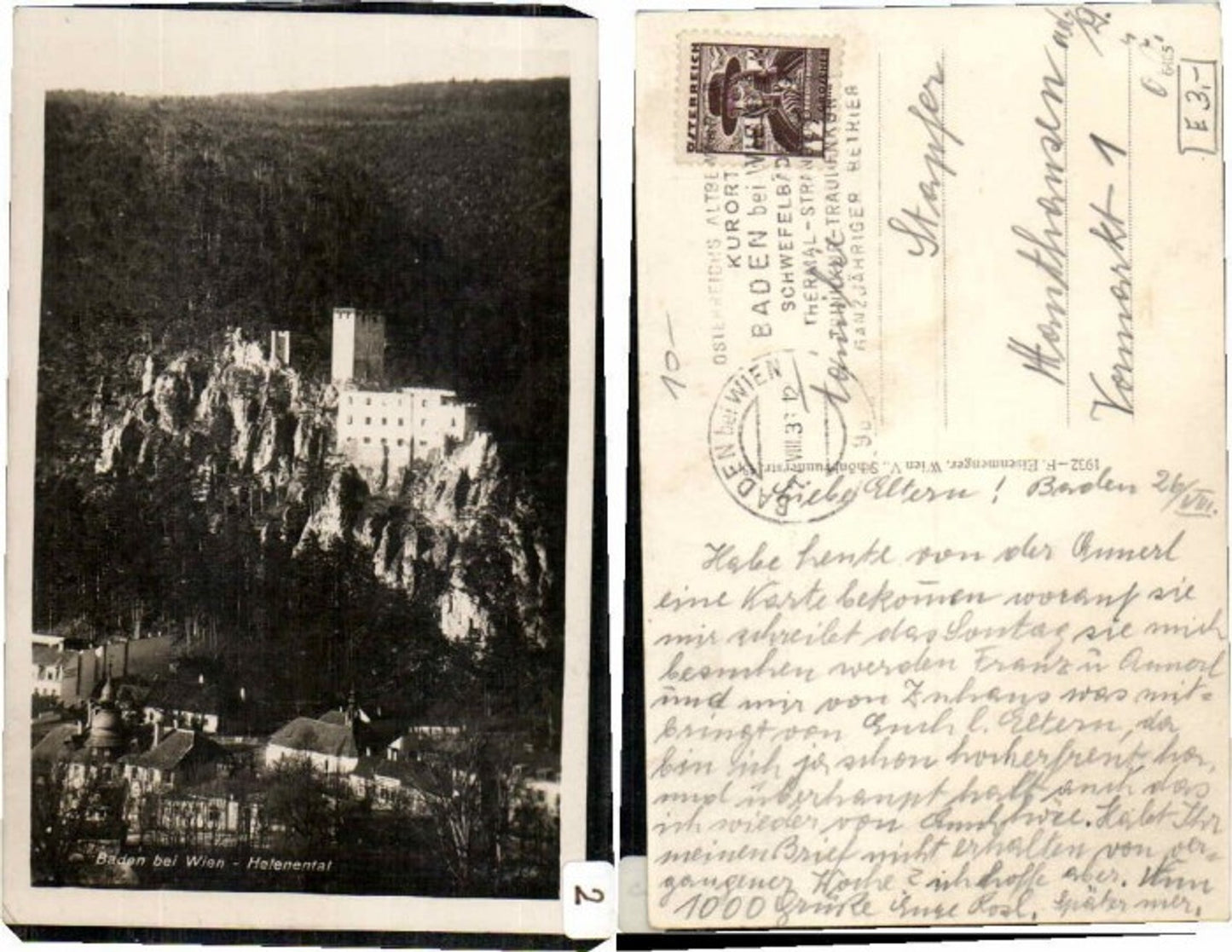 71550,Baden b. Wien Helenental Partie 1932