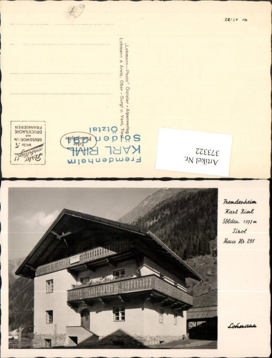 Alte Ansichtskarte – Old Postcard