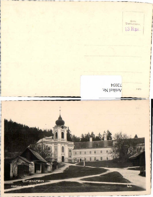 72034,Fotokarte Gutenstein Mariahilfberg 1930