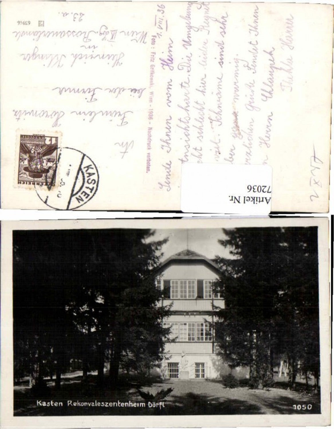 72036,Kasten Dörfl Heim 1936