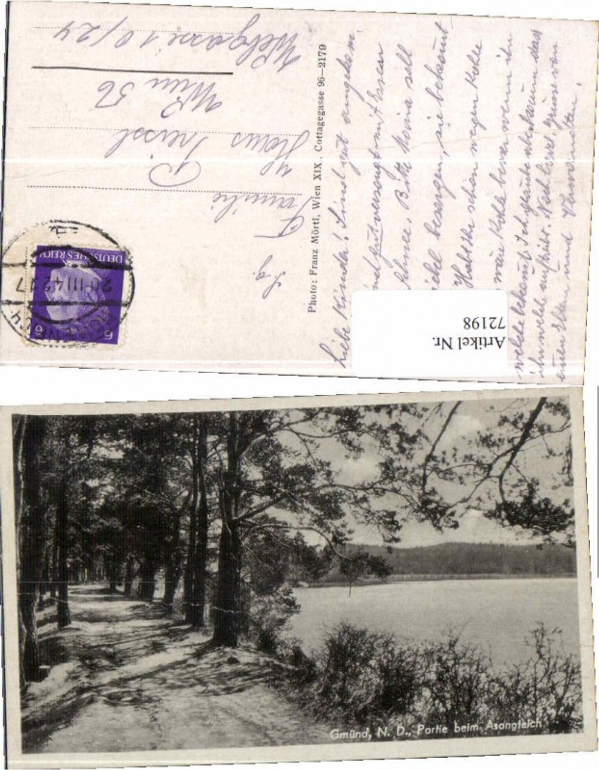 72198,Gmünd Partie am Asangerteich 1940