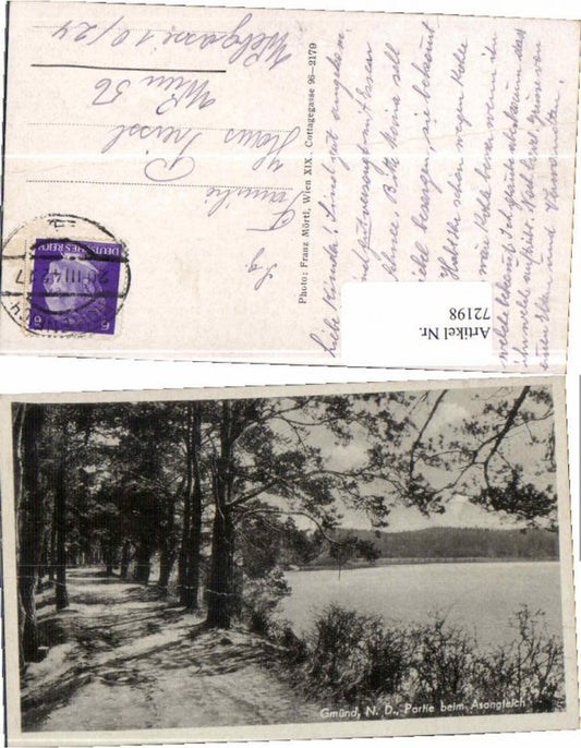 72198,Gmünd Partie am Asangerteich 1940