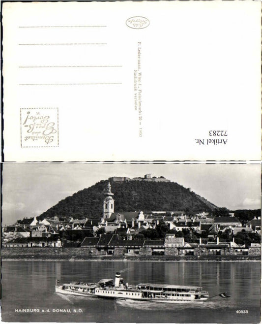 72283,Hainburg a.d. Donau Dampfer am Fluss