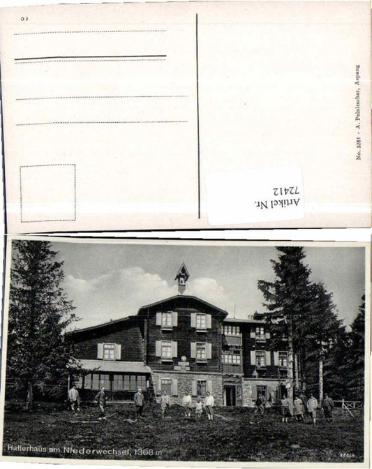 72412,Hallerhaus am Hochwechsel Leute vorm Haus