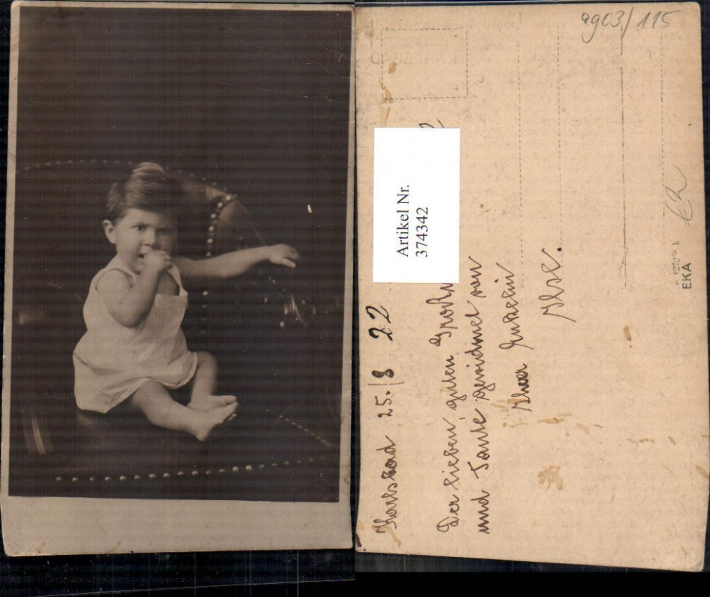 374342,Child Toddler a. Armchair sitting portrait