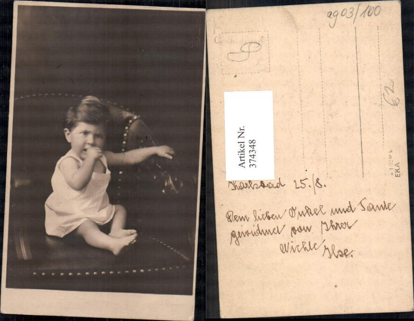 374348, Child toddler a. armchair sitting portrait