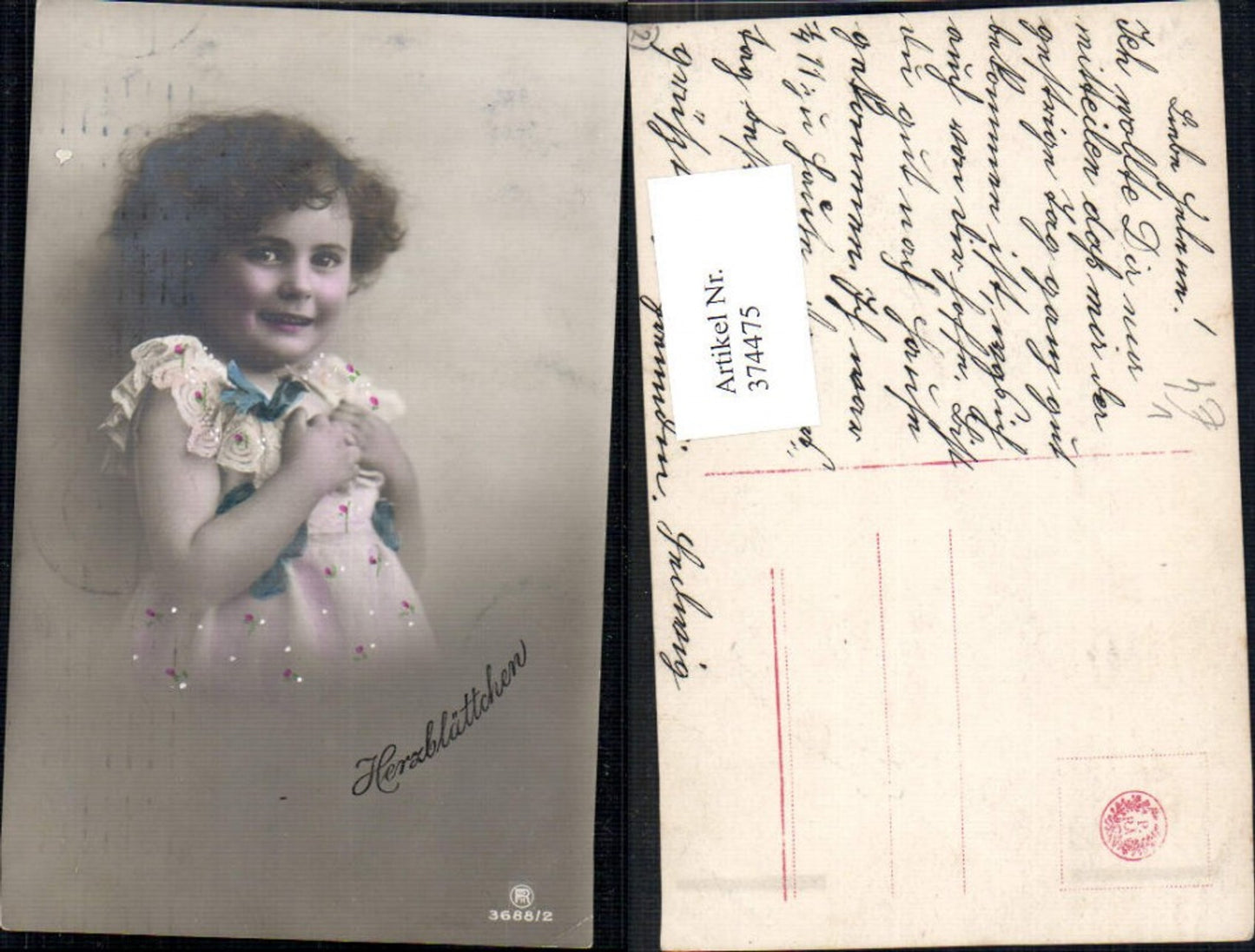 374475,Kind Mädchen Kleid Herzblättchen pub RPH 3688/2