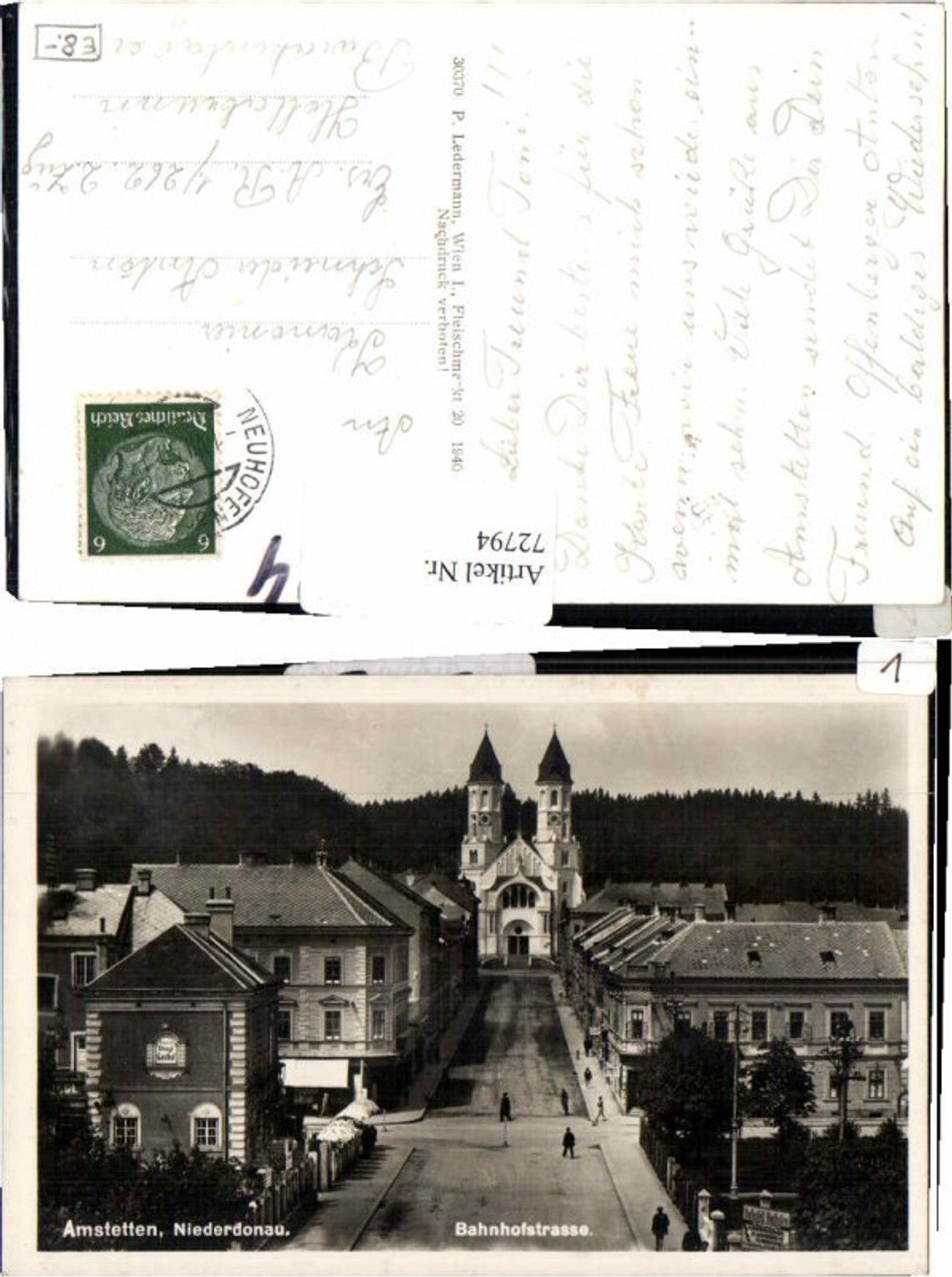 72794,Amstetten Bahnhofstrasse 1940 Ledermann 30370