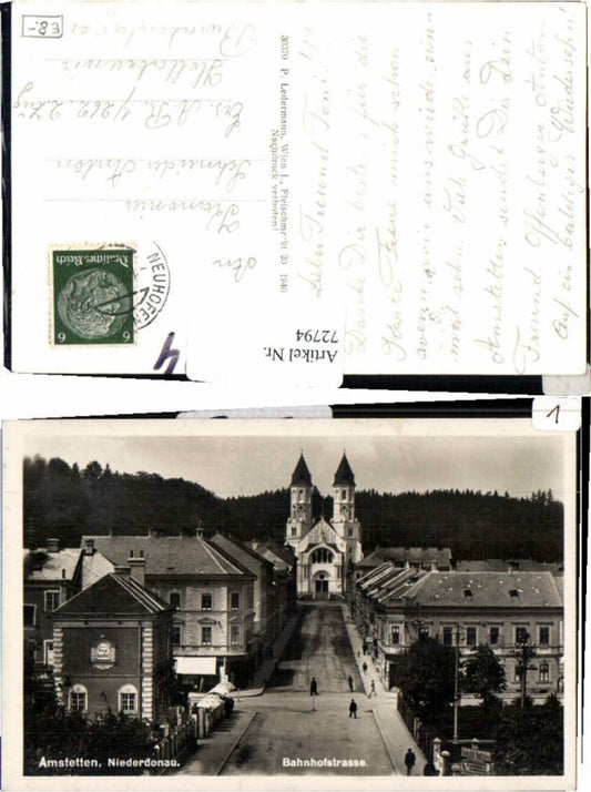 72794,Amstetten Bahnhofstrasse 1940 Ledermann 30370