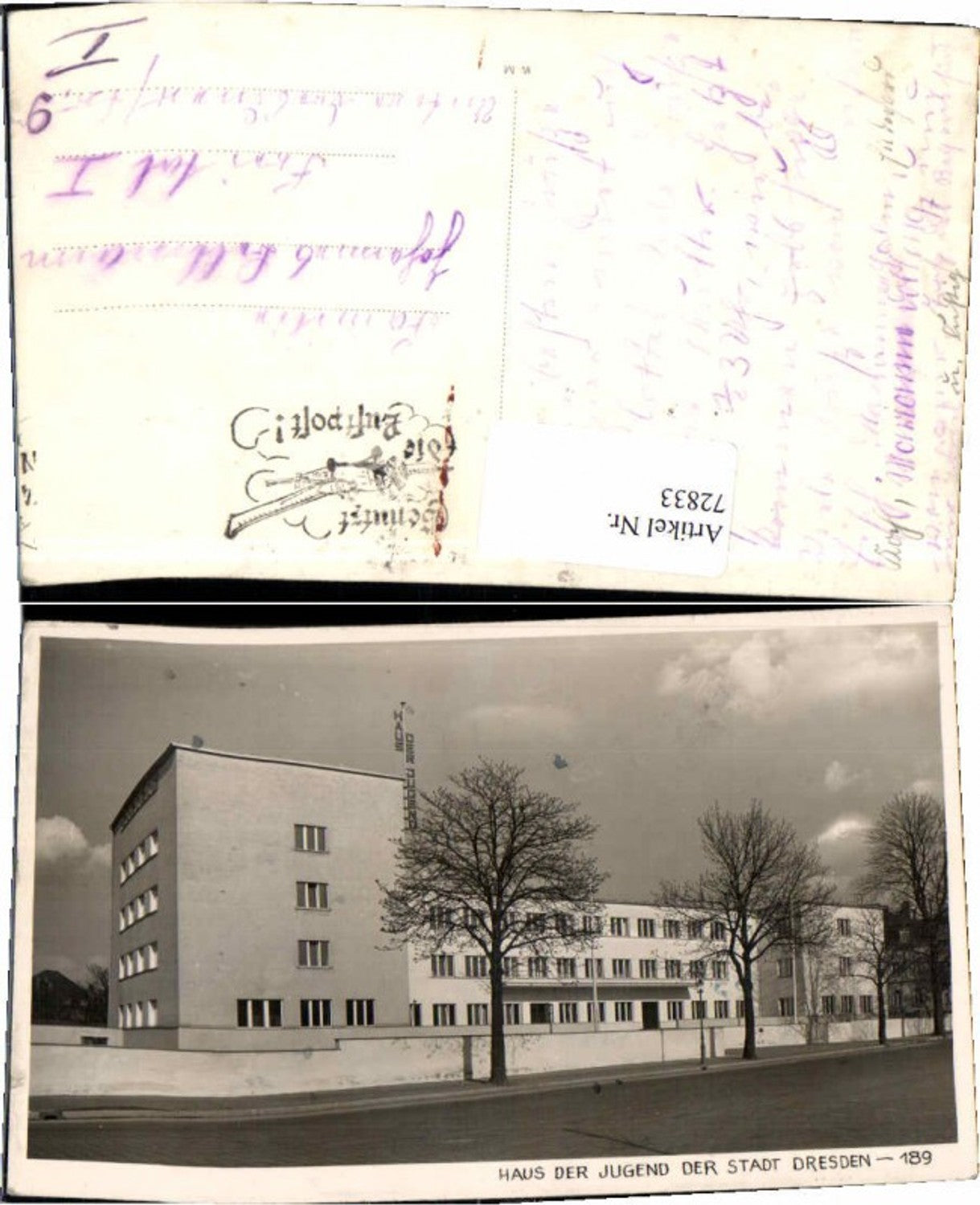 72833,FotoAK Dresden Haus der Jugend 1940