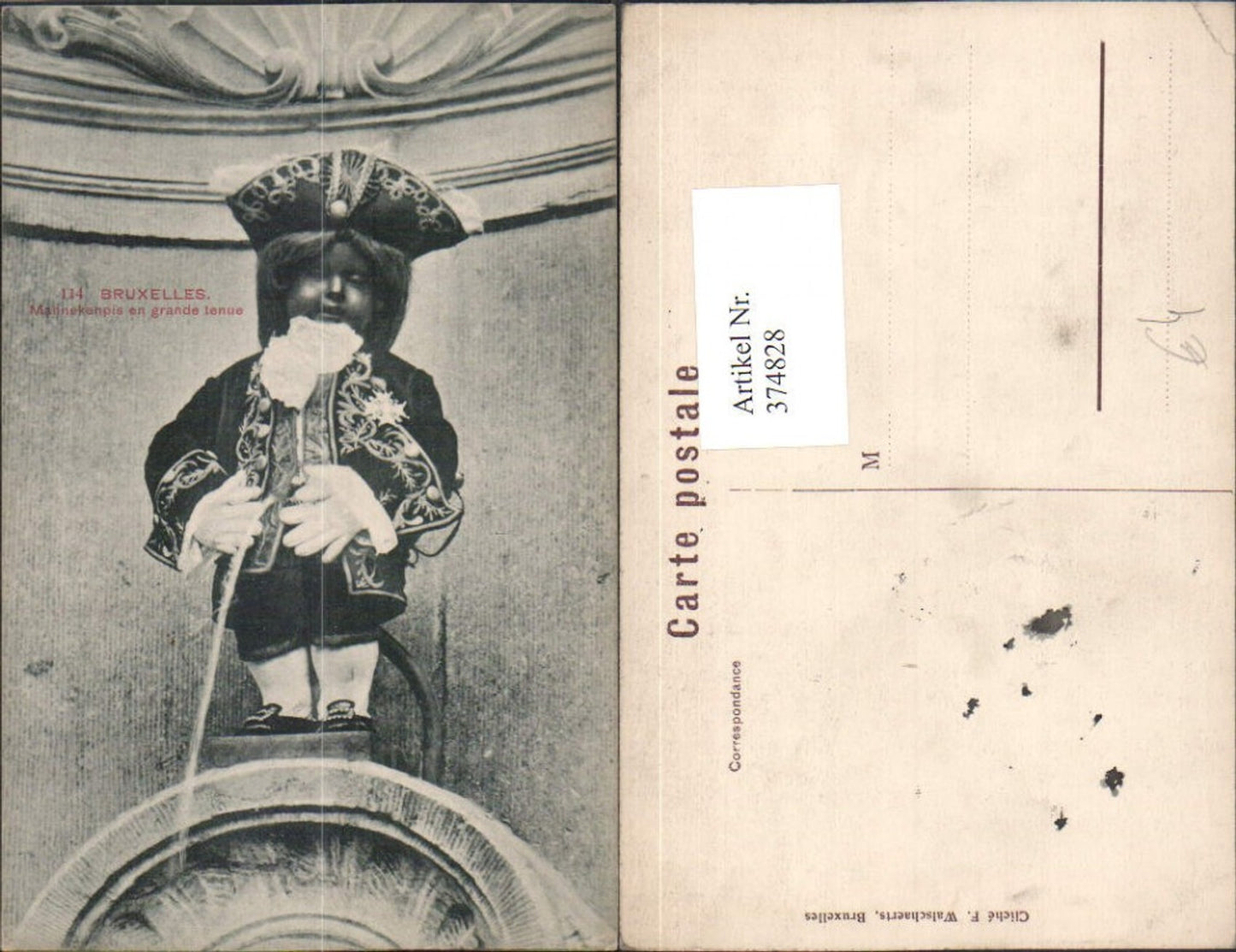 374828,Belgium Bruxelles Brüssel Mannekenpis en grande tenue Statue