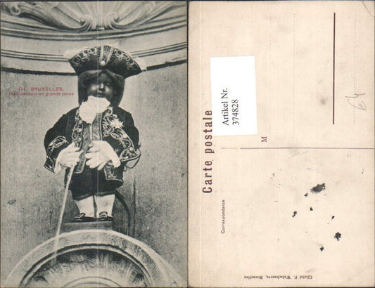 374828,Belgium Bruxelles Brüssel Mannekenpis en grande tenue Statue