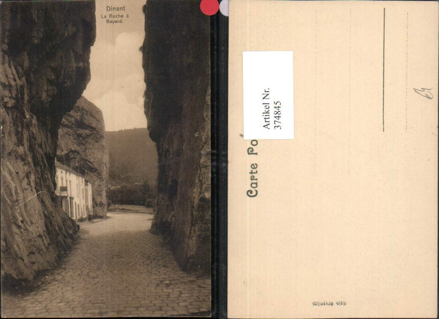 374845,Belgium Dinant La Roche a Bayard Straßenansicht Felsen