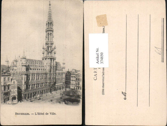 374850,Belgium Bruxelles Brüssel L'Hotel de Ville Rathaus