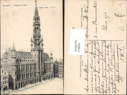 374854,Belgium Bruxelles Brüssel Hotel de Ville Rathaus