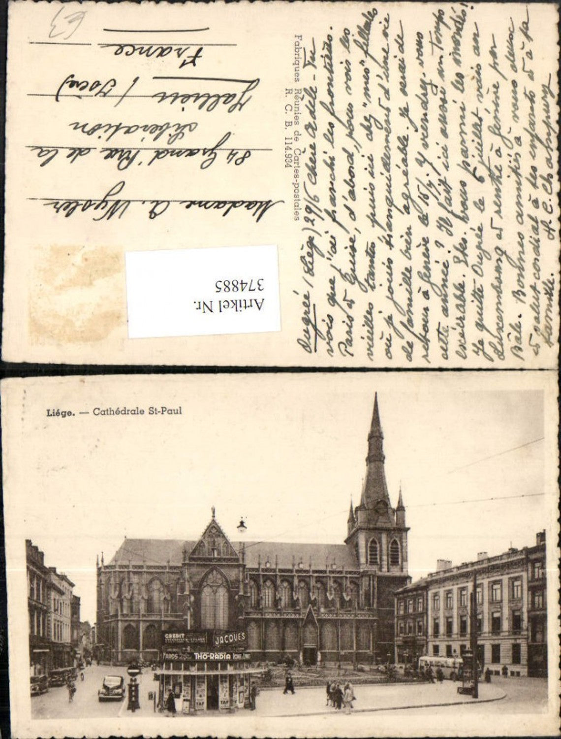 374885,Belgium Liege Lüttich Cathedrale St. Paul Kirche