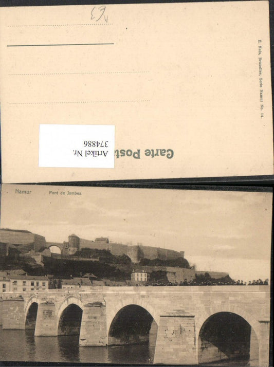 374886,Belgium Namur Pont de Jambes Brücke Festung