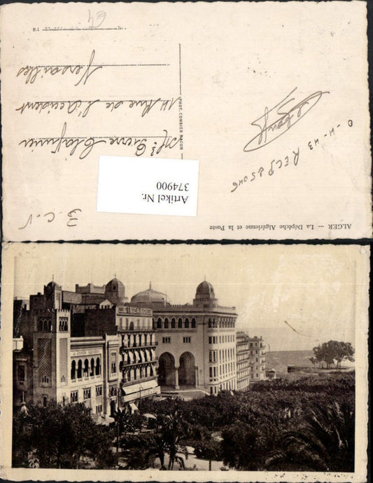 374900,Algeria Alger Algier La Depeche Algerienne et la Poste Gebäude