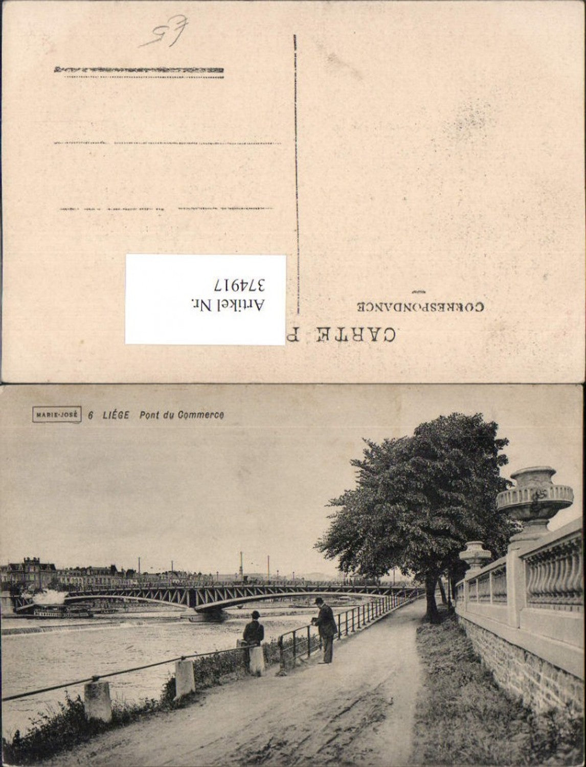 374917,Belgium Liege Lüttich Pont du Commerce Brücke