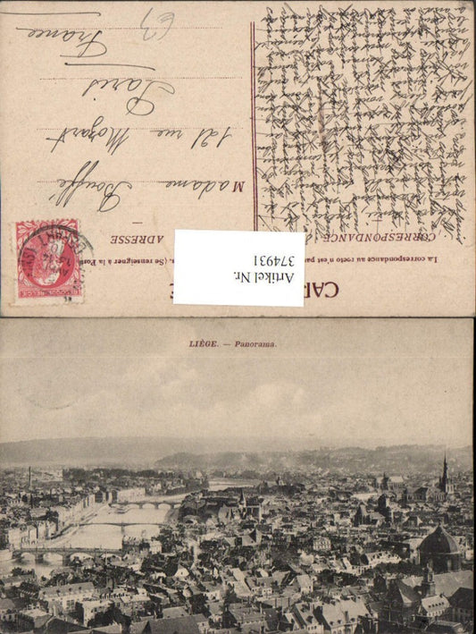 374931,Belgium Liege Lüttich Panorama Totale