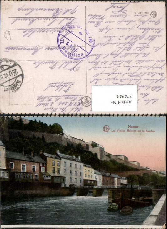 374943,Belgium Namur Les Vieilles Maisons sur la Sambre Brücke Festung