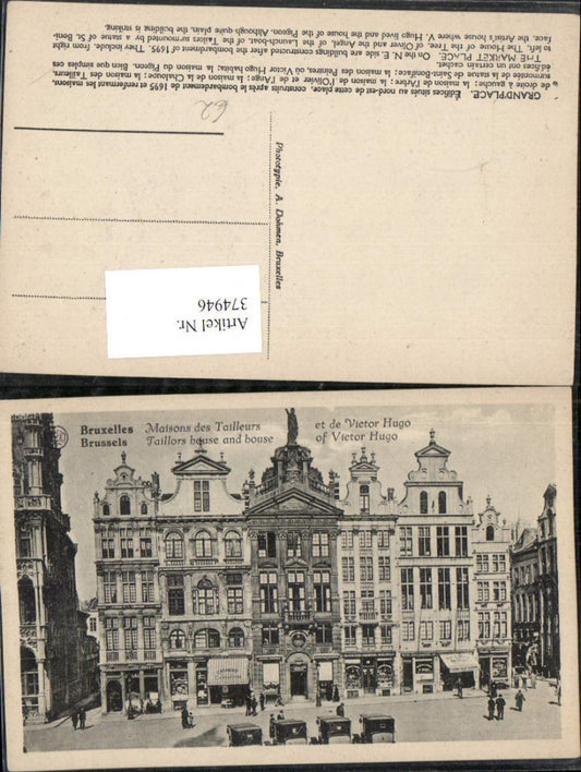 374946,Belgium Bruxelles Brüssel Maisons des Tailleurs et de Victor Hugo Geschäfte