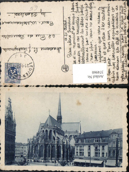 374960,Belgium Louvain Löwen La Collegiale St. Pierre Kirche